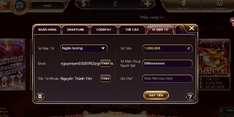 Cách thức nạp tiền đa dạng tùy vào nhu cầu của anh em